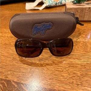 Maui Jim Dark Brown Sunglasses with Case